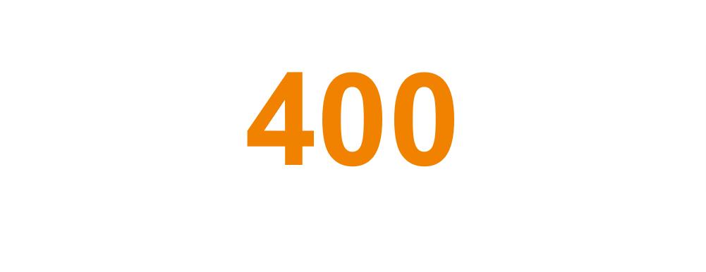 Das Bild stellt den HTTP Fehlercode "400" dar. Dieser Fehlercode impliziert einen "Bad Request." Er bedeutet, dass die Anfrage des Clients nicht korrekt oder verständlich ist, typischerweise aufgrund eines Fehlers der Client-Daten. Häufige Ursachen könnten fehlerhafte Syntax, ungültige Anforderungsnachrichten oder fehlerhafte Formulardaten sein. Dieser Statuscode wird vom Server zurückgegeben, um den Client über das Problem mit der Anfrage zu informieren.